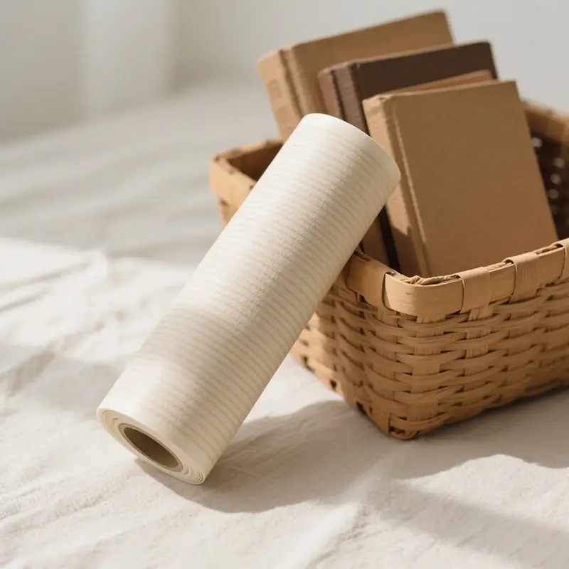 Kestävä puinen vilja PVC -koristeellinen elokuva